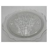 Vtg "Iris & Herringbone" Pattern Sandwich plate