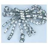 VTG Clear Rhinestone Brooch/Pin