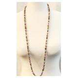 925 Gold, Pink & White Pearl Necklace
