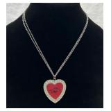 Razorback Red Heart Necklace