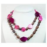 925 Pearls & Agate Necklace