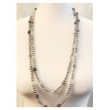 Gray Pearls & Quartz Necklace