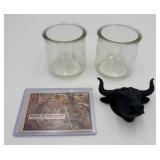 2 Jars, Collectible Card & 3D Printed Bull Head