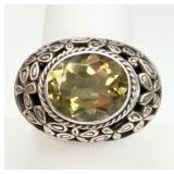 Sterling Silver Champagne Quartz Ring