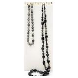 925 Multi-Stone Necklace & 14K Quartz Necklace