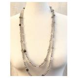 Gray Pearls & Quartz Necklace