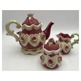 Vintage Victorian-style Teapot & Sugar/Creamer