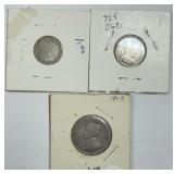 3 Canada Silver Coins