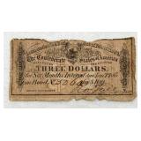 Civil War Era 1862 $3 Interest Payment Coupon