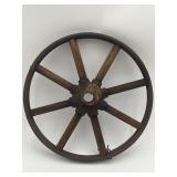 Antique Cast-iron & Wood Spoke Wheel