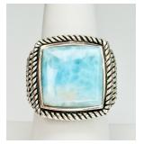Sterling Silver Larimar Ring