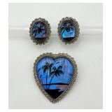 Morpho Butterfly Wing Pin & Ear Screws