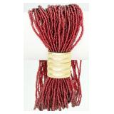 48-Strand Red Murano Glass Bracelet