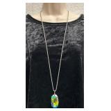 Large Faceted Crystal Necklace