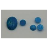 5 Small Sleeping Beauty Turquoise Gemstones