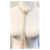 4-Strand Slipknot Pearl Necklace