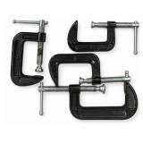 Pittsburgh 4" C-Clamp + (3) 3" C-Clamps