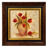 Joyce Combs "Tulip Essence" Framed Floral Art