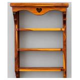 *Rustic Wood Heart Wall Display Shelf