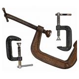 3-Pc C-Clamp Lot - Brink & Cotton 4" + 2"