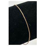 14K/585 Gold Wheat Pattern Chain Bracelet