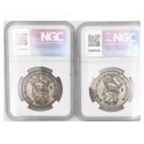 2 1963 M. Estados Unidos Mexicanos Un Peso Coins