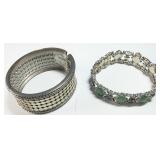 2 Silver-tone Fashion Bracelets