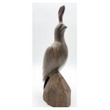 VTG Hand-carved Desert Iornwood Quail Sculpture