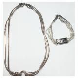 Silver-tone Necklace & Bracelet