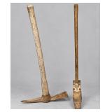 *Vintage Garden Pick & Spade Tool Lot