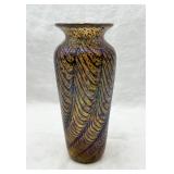 Beautiful 2004 "Ron Mynatt" Signed Art Glass Vase