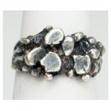925 Nugget Style Ring
