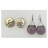 2 Pair of Fashion Pierced Earrings