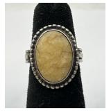 Sterling Silver Agate Ring