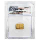 Golden Gate Bridge 1/1000oz .999 Gold Round