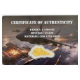Stealth 1/1000oz .999 fine Gold