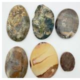6 Polished Lapidary Cabochons