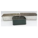 2 VTG Aluminum Loaf Pans & Container