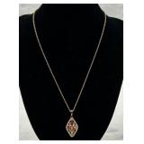Sterling Silver Pendant w/ Multi-Colored Gemstones