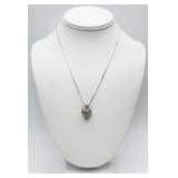 925 Pendant/Chain w/ Pearl in Filagree "Cage"