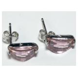 925 Glass Teardrop Earrings
