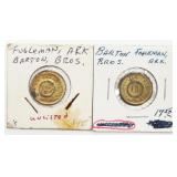 2 ANTQ Barton Bros. Fogleman Ark 10cents