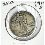 1918-S Walking Liberty Half Dollar 90% Silver