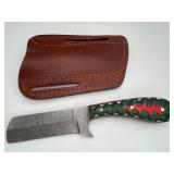 Damascus Hunting Knife & Sheath