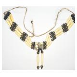 VTG Style Triple Row Hairpipe Choker Necklace