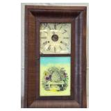 *Vintage Wood Wall Clock w/ Beehive Panel