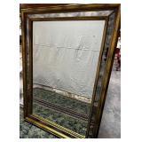 *Large Gold Framed Beveled Wall Mirror
