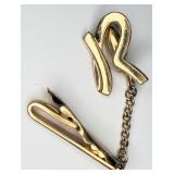 VTG Hickok Tie Bar & Chain w/ Letter ï¿½Rï¿½