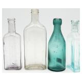 4 ANTQ Glass Bottles
