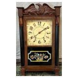 *Vintage Eagle Crest Column Mantel Clock
